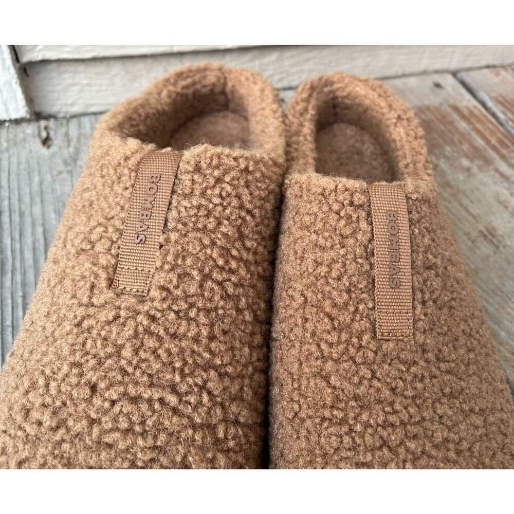 Bombas Sunday Slipper Women's 10 Sherpa Slip On Mule Slippers - Dark Camel - Picture 4 of 12